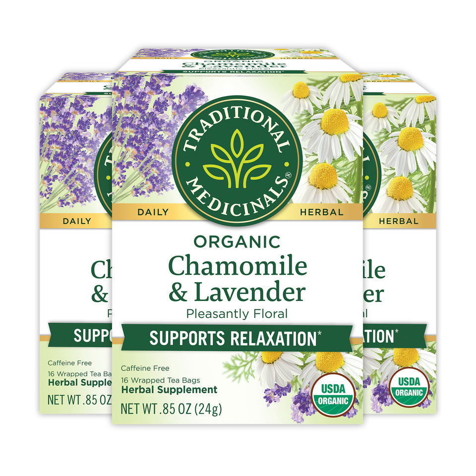 Organic Chamomile & Lavender packages