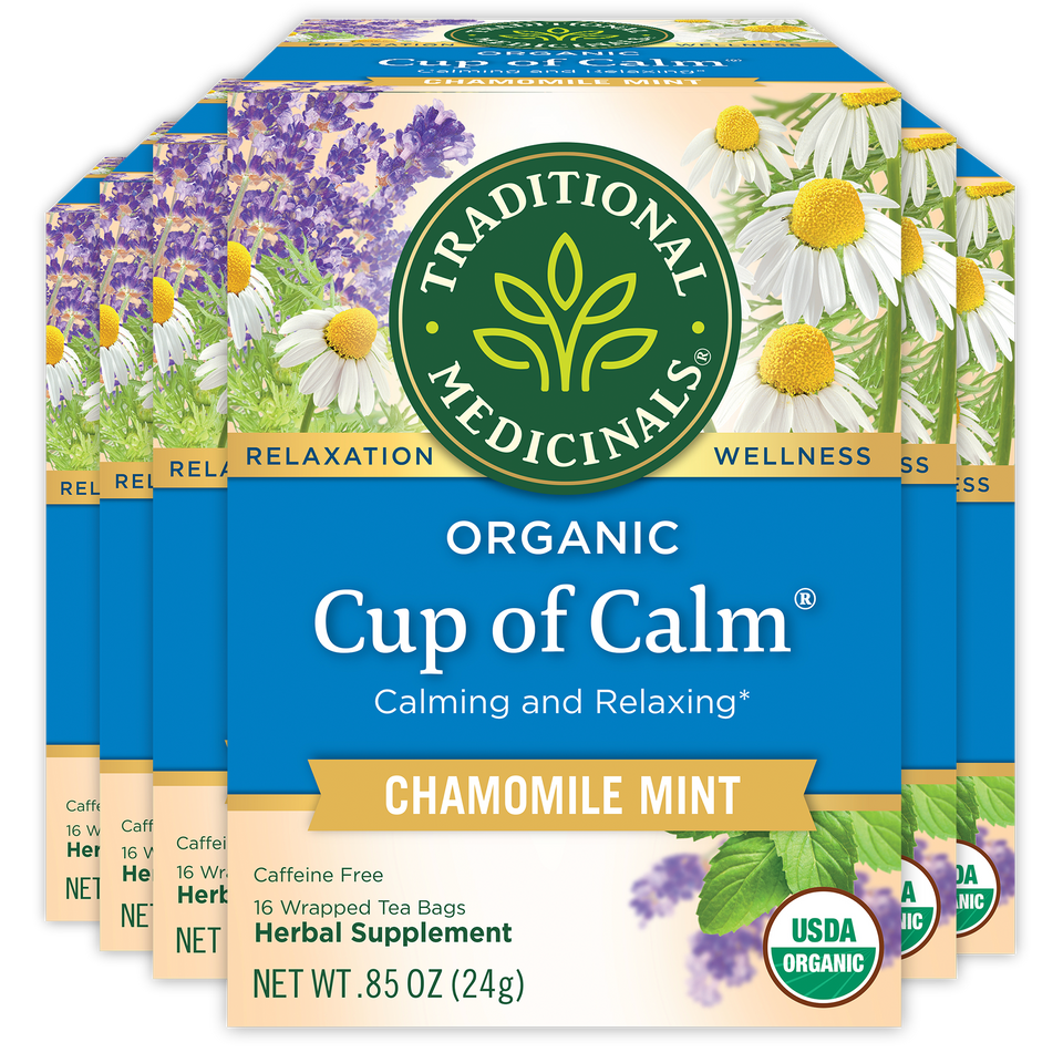 Cup of Calm  Chamomile Mint packages